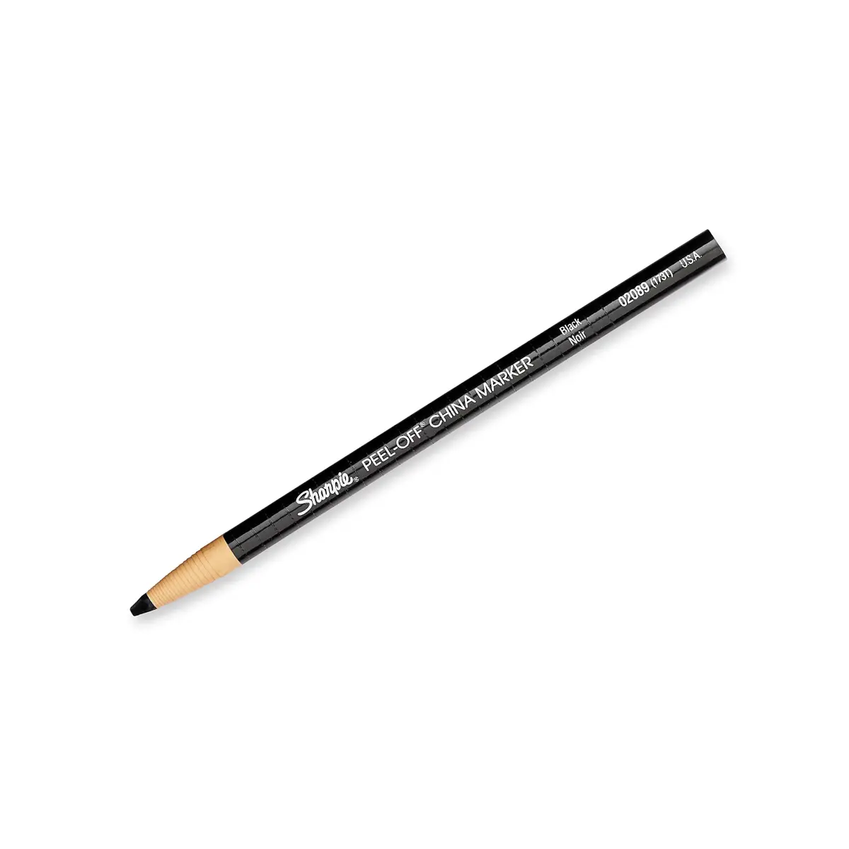 Sharpie Peel-Off China Marker Grease Pencils, Black, 12 Count | Writes on Glass, Metal, Plastic - view 2