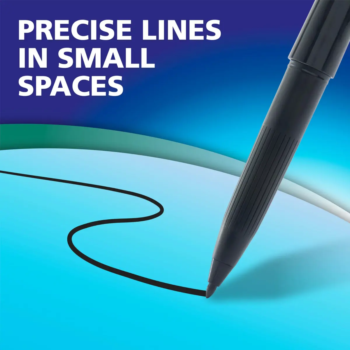 EXPO Wet Erase Markers, Black, Ultra Fine Tip, 12 Count | Water-Activated Erasing - view 9