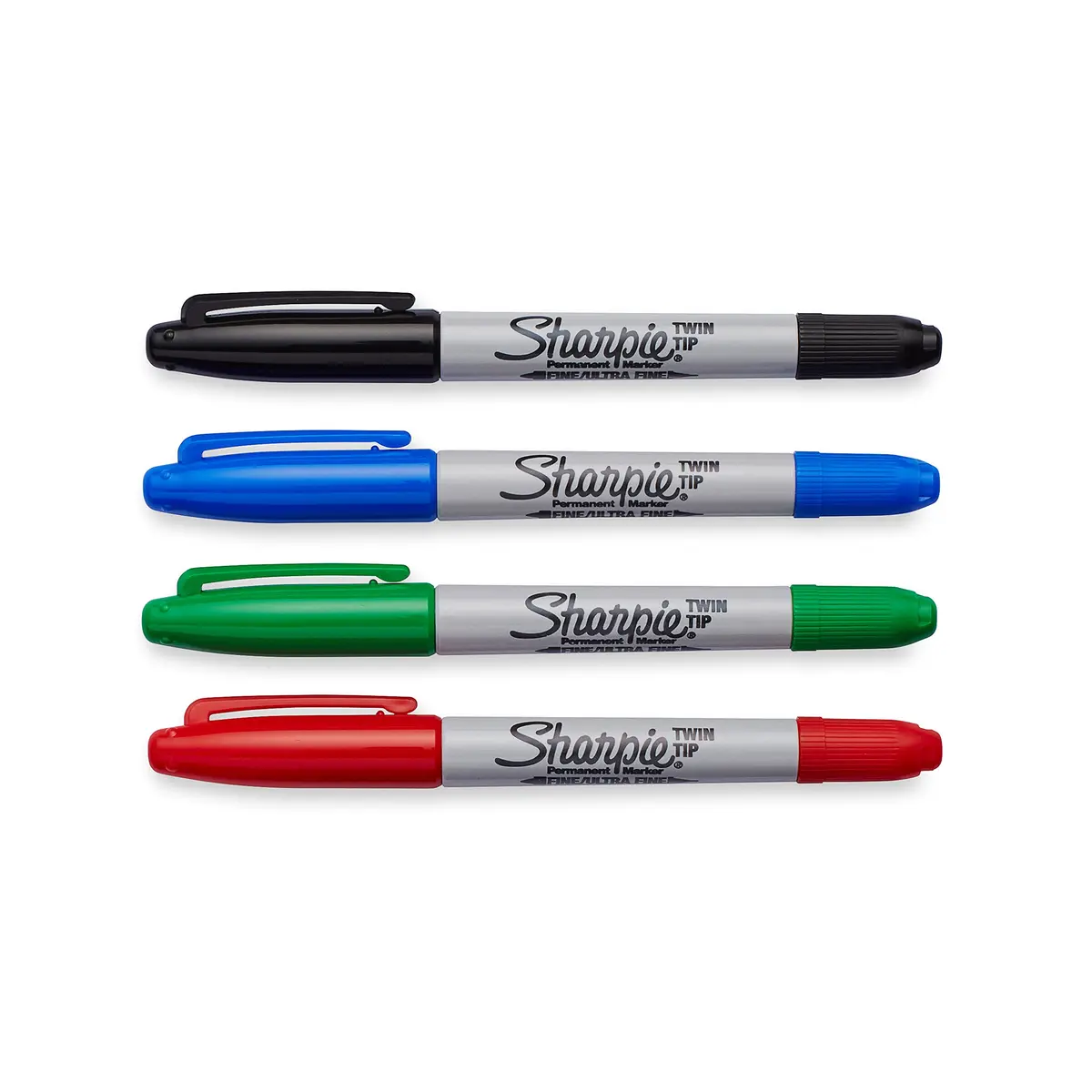 Sharpie Twin Tip Permanent Markers Fine and Ultra Fine Assorted Colors 4 Count | AP Certified Ink - view 2