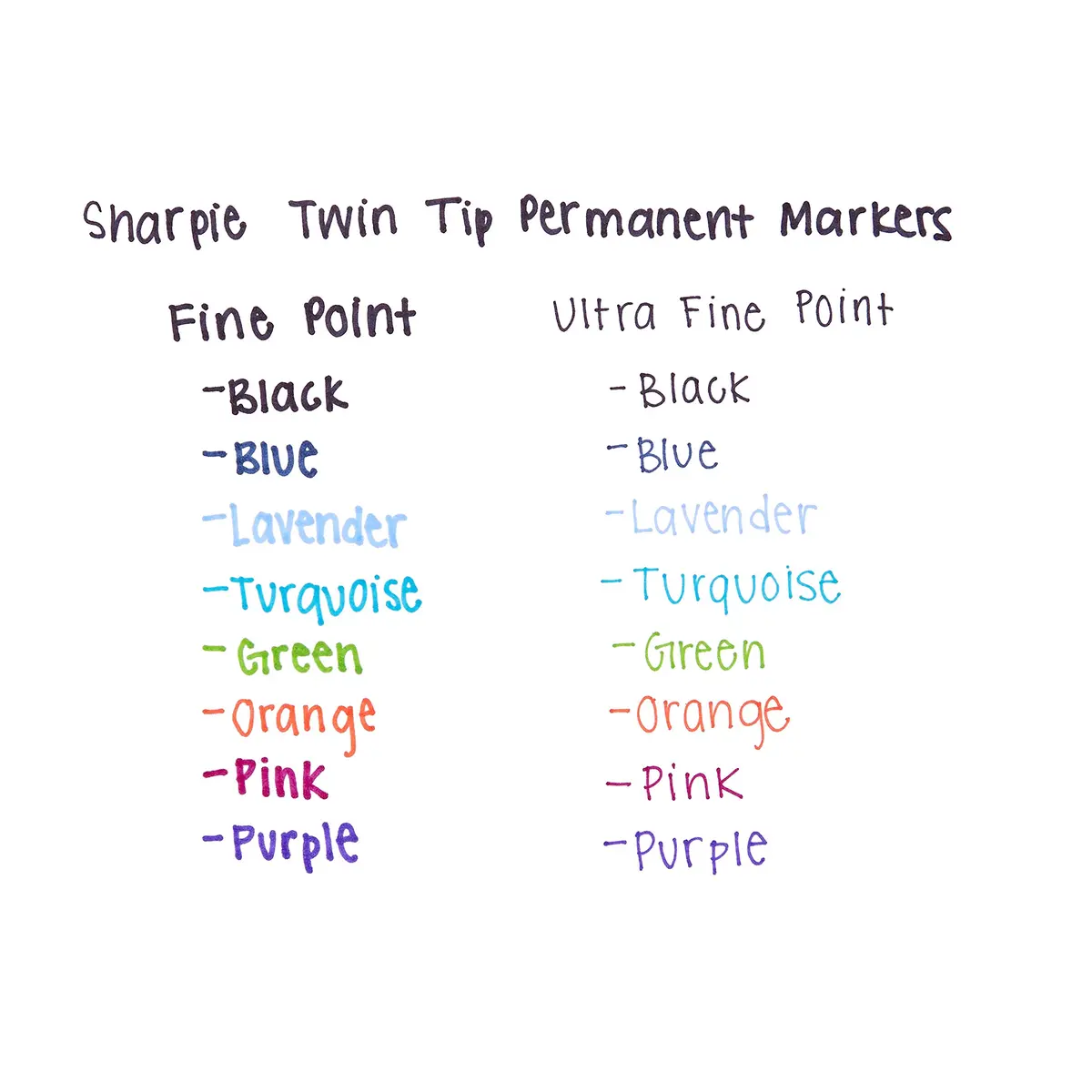 Sharpie Twin Tip Permanent Markers Fine and Ultra Fine Assorted Colors 4 Count | AP Certified Ink - view 3
