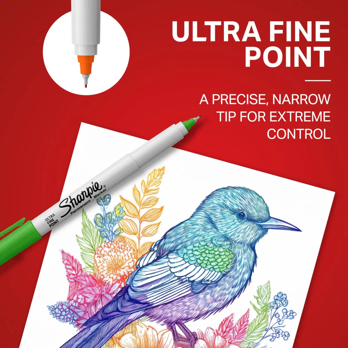 Sharpie Permanent Markers, Ultra Fine Point, Assorted Colors, 12 Count | Fade-Resistant Ink - view 5