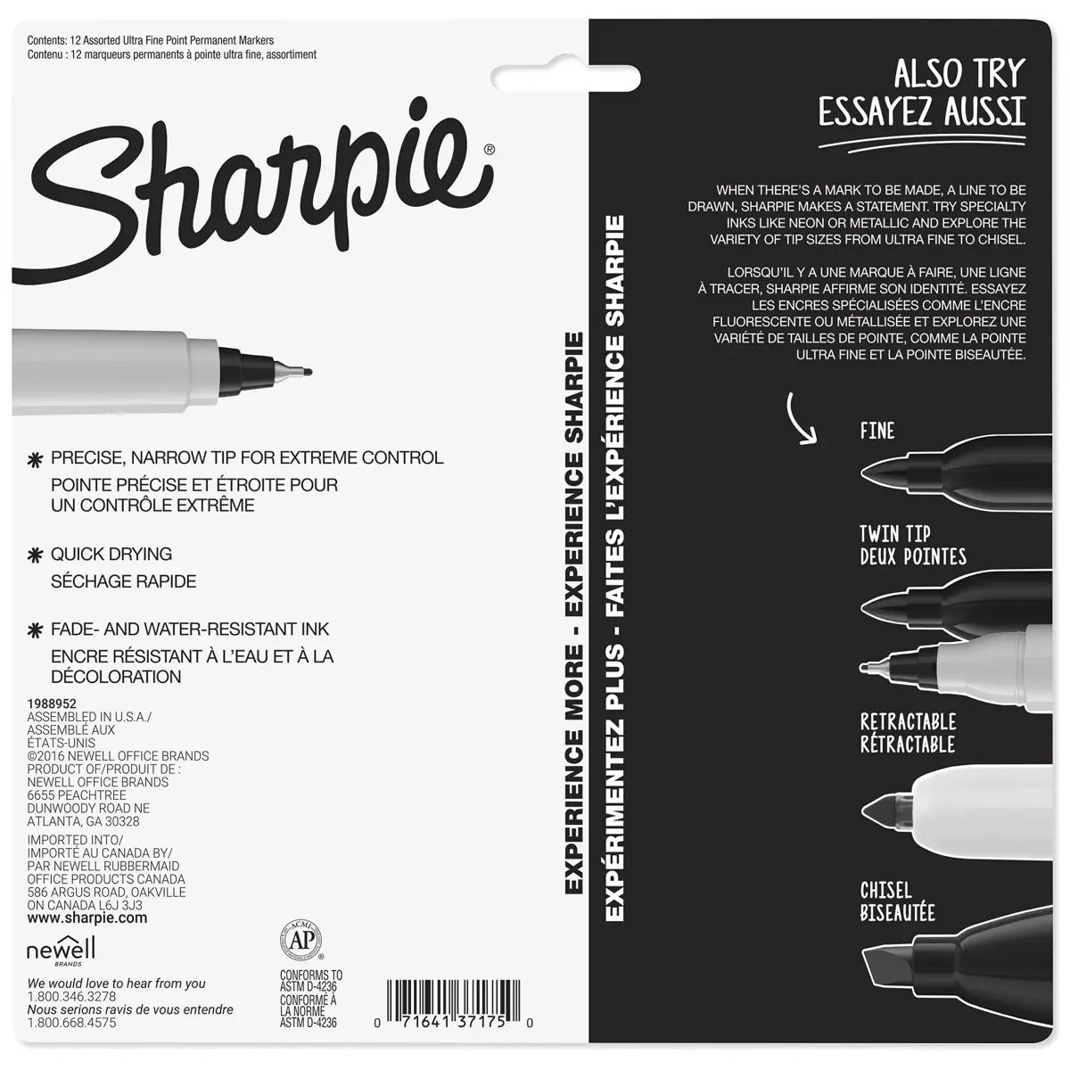 Sharpie Permanent Markers, Ultra Fine Point, Assorted Colors, 12 Count | Fade-Resistant Ink - view 9