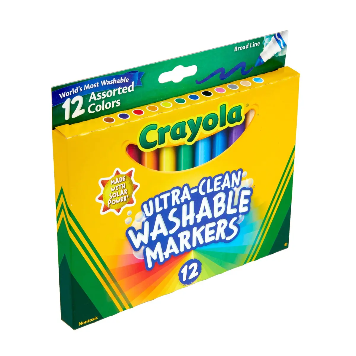 Crayola Ultra Clean Washable Markers, Broad Line, Assorted Colors, 12 Count | Non-Toxic Art Supplies for Kids - view 3