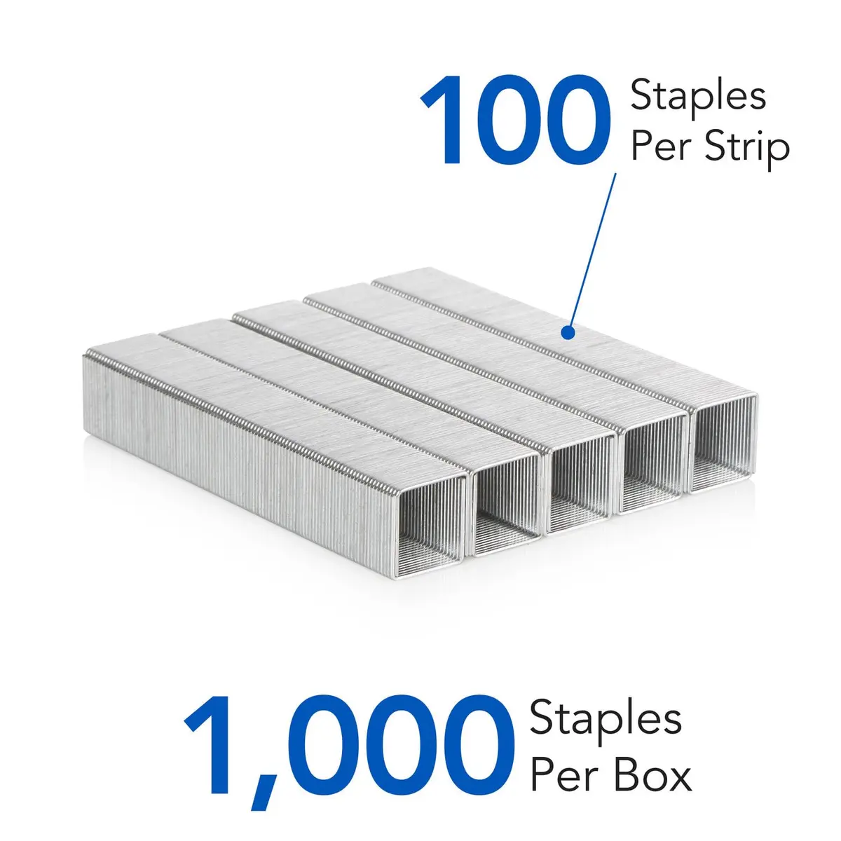 Rexel Swingline Staples, Heavy Duty, 1/2" Length, 90 Sheet Capacity, 100/Strip, 1000/Box, 1 Pack (35312) - view 2