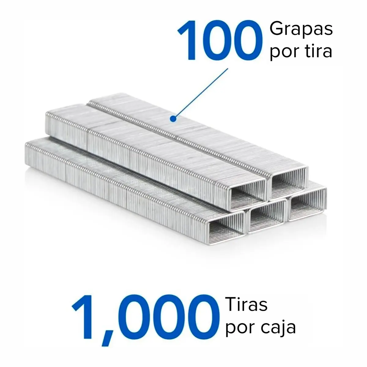 Rexel Heavy Duty Staples 3/8" Length | 60 Sheet Capacity, 100/Strip, 1000/Box - view 4