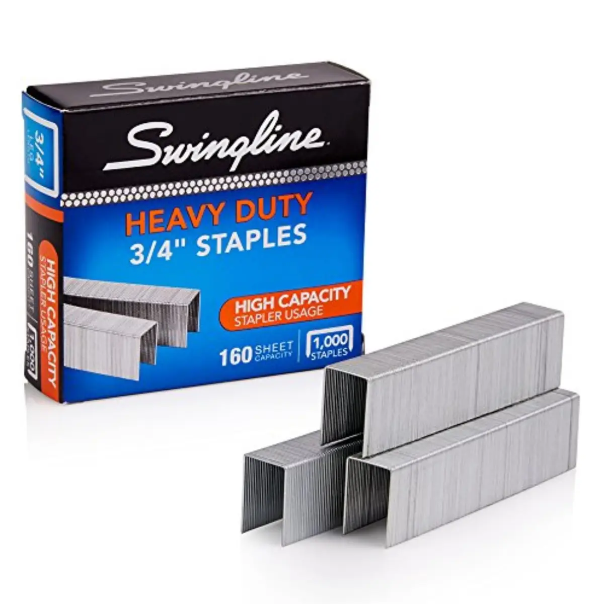 Swingline Heavy Duty Staples 3/4" | Secure up to 160 sheets, durable alloy steel, for heavy-duty staplers - main product image