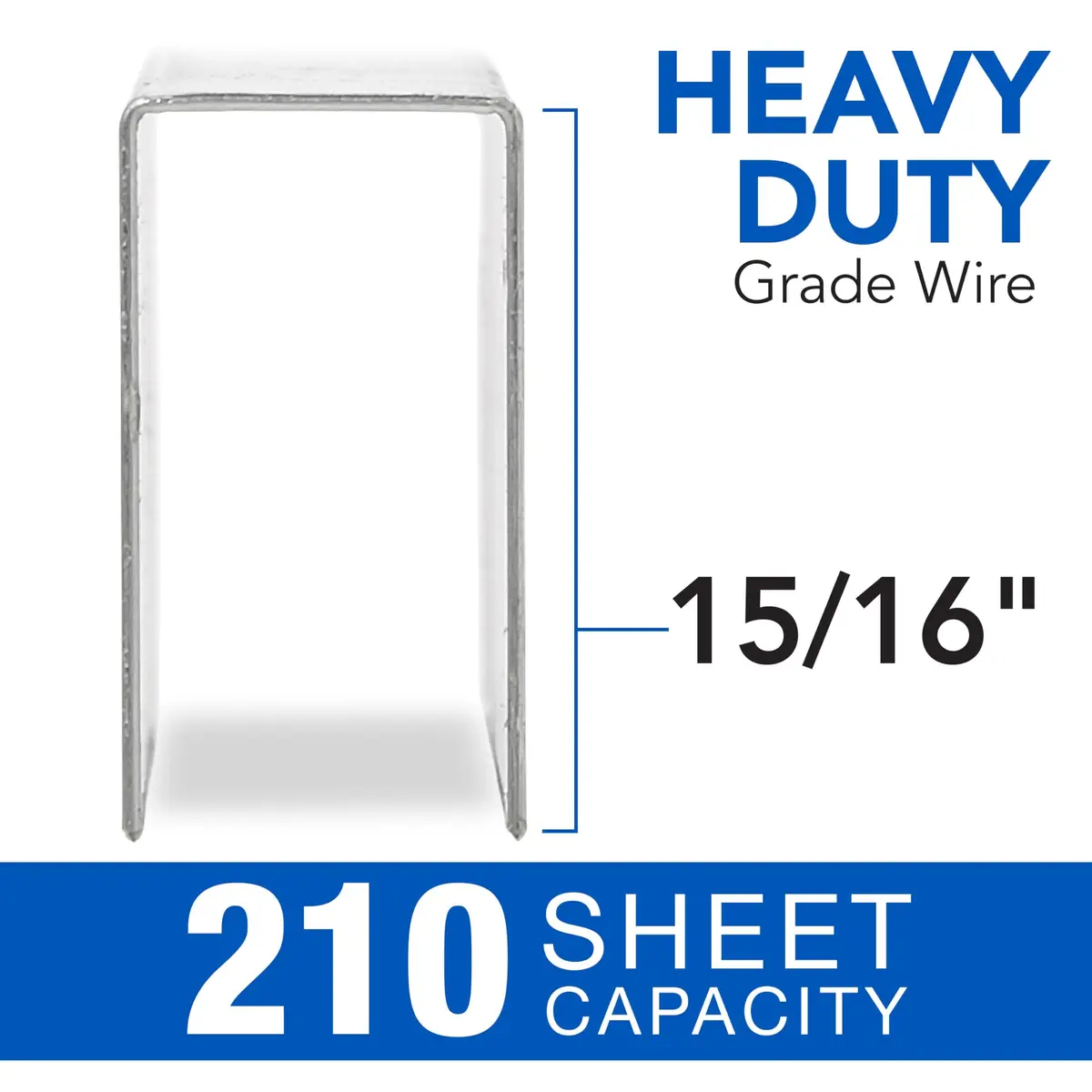 Rexel Heavy Duty Staples 15/16" (210 Sheet) | Sharp Chisel Points for Fewer Jams - view 2