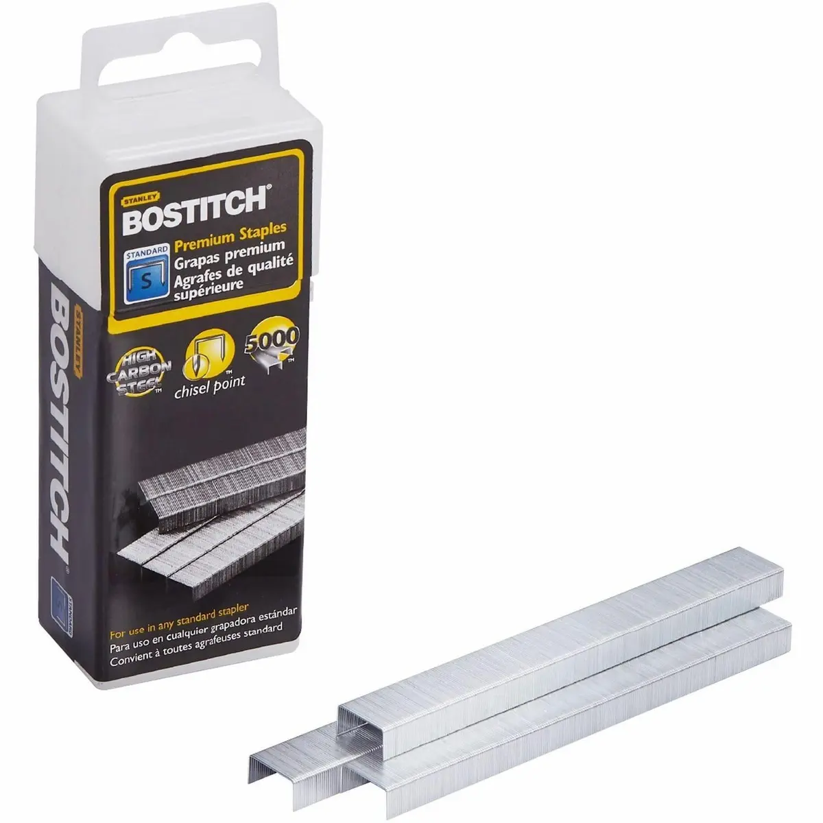 Bostitch Office Standard Staples 1/4 Inch 5000 Count | High Carbon Steel for 28 Sheets - main product image
