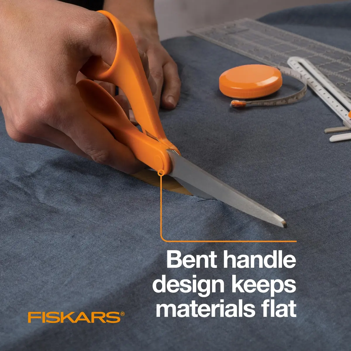 Fiskars 8" Original Orange-Handled Stainless Steel Scissors | 20.32 cm (8 Inch) All-Purpose Paper and Fabric Scissors - view 4