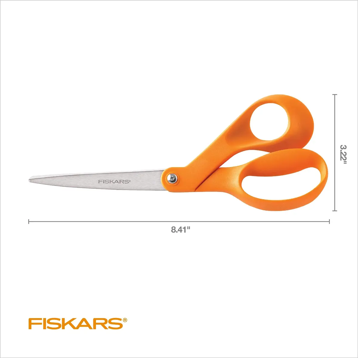 Fiskars 8" Original Orange-Handled Stainless Steel Scissors | 20.32 cm (8 Inch) All-Purpose Paper and Fabric Scissors - view 6