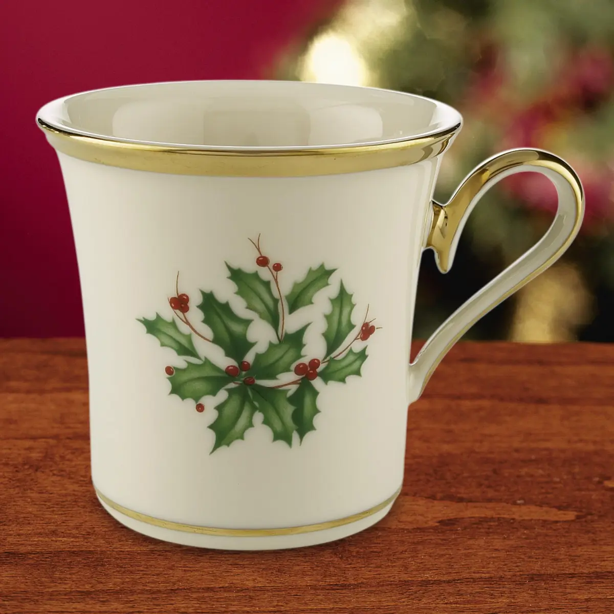 Lenox Holiday Mug 10 Ounces | Porcelain Christmas Drinkware with Gold Trim - view 3