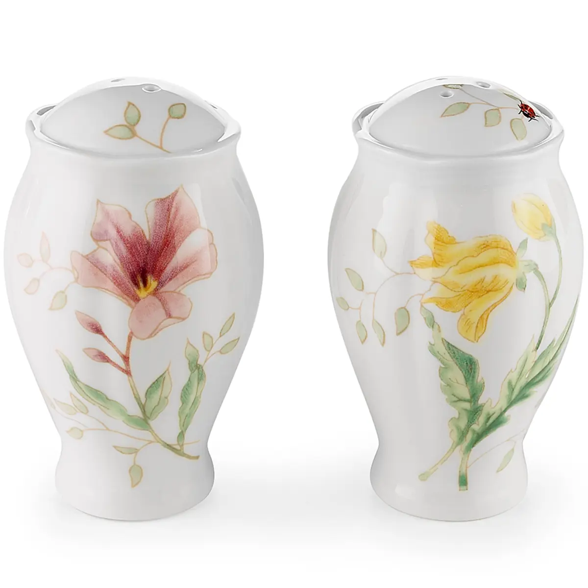 Lenox Butterfly Meadow Salt and Pepper Shaker Set | Floral Porcelain Kitchen Decor (4 inches tall) - main product image