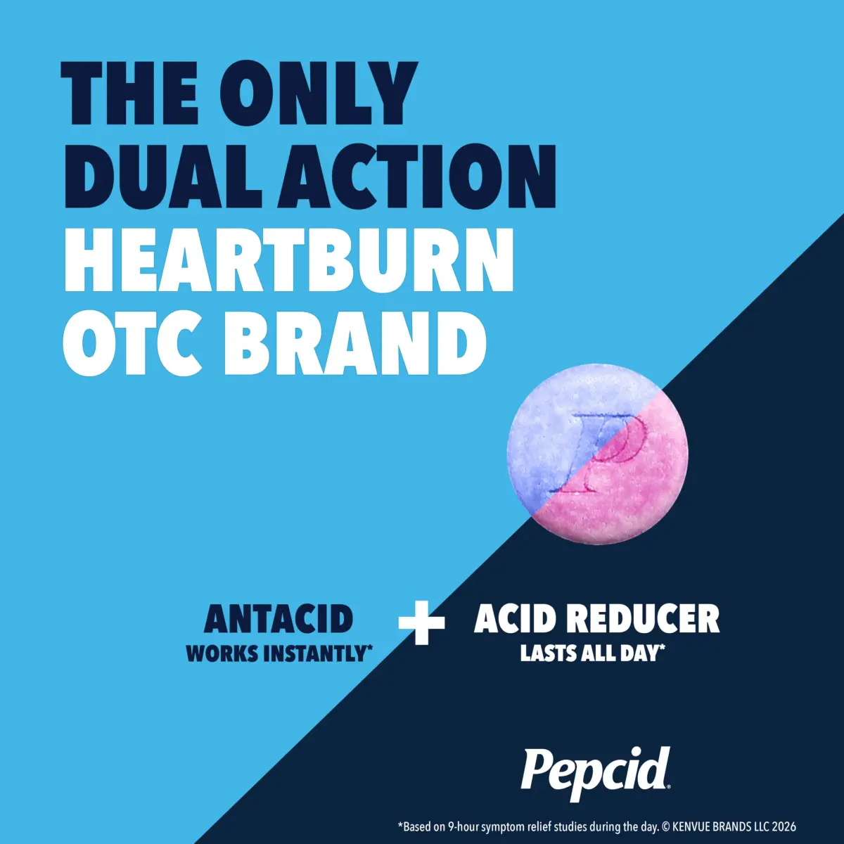 Pepcid Complete Acid Reducer + Antacid Chews, Berry, 50 Ct | Dual Action Heartburn Relief Medication - view 6