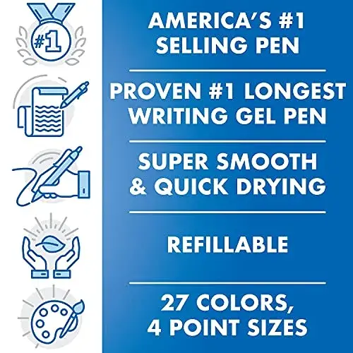 PILOT G2 Premium Gel Roller Pens, Extra Fine Point 0.5 mm, Blue Ink, Pack of 12 | Smooth Writing Instrument - view 3