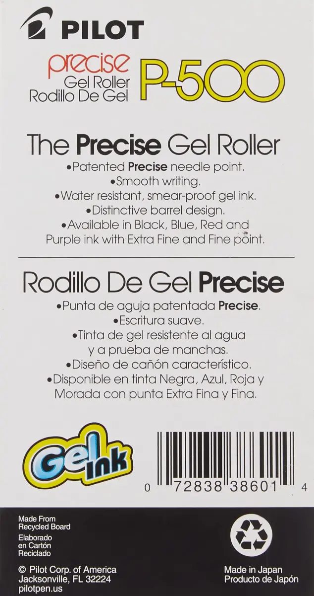 PILOT Precise P-700 Gel Ink Rollerball Pens, Extra Fine Point 0.5mm, Blue Ink, 12-Pack | Smooth Writing for Professionals & Students - view 3