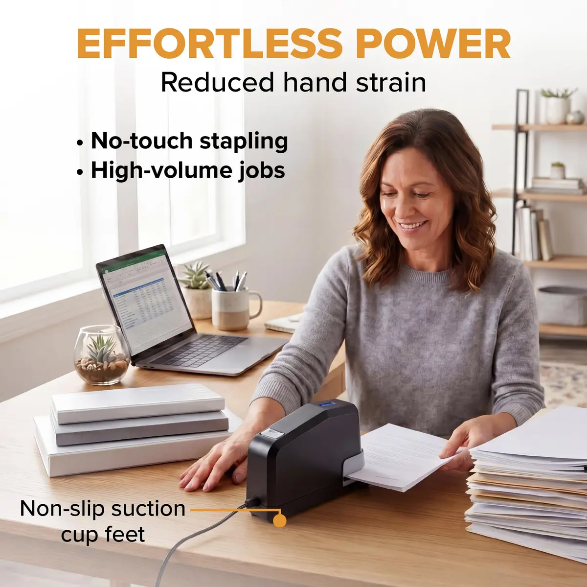 Bostitch Office Impulse Heavy Duty Electric Stapler Value Pack 2.5 lb (1.13 kg) | Staples up to 45 Sheets - view 6
