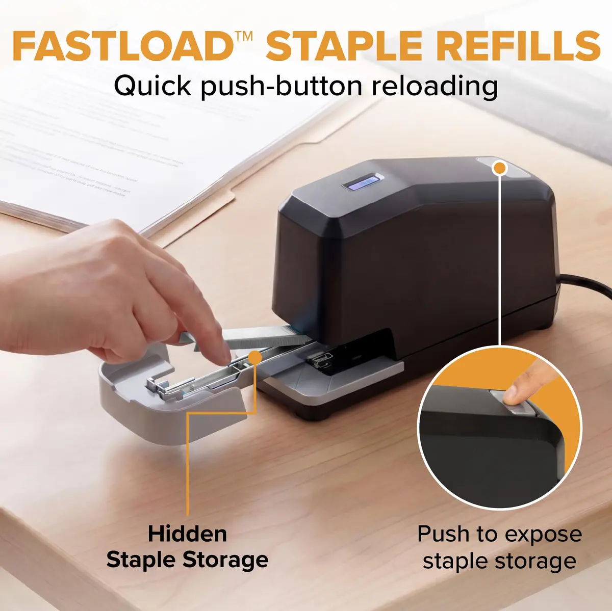 Bostitch Office Impulse Heavy Duty Electric Stapler Value Pack 2.5 lb (1.13 kg) | Staples up to 45 Sheets - view 4