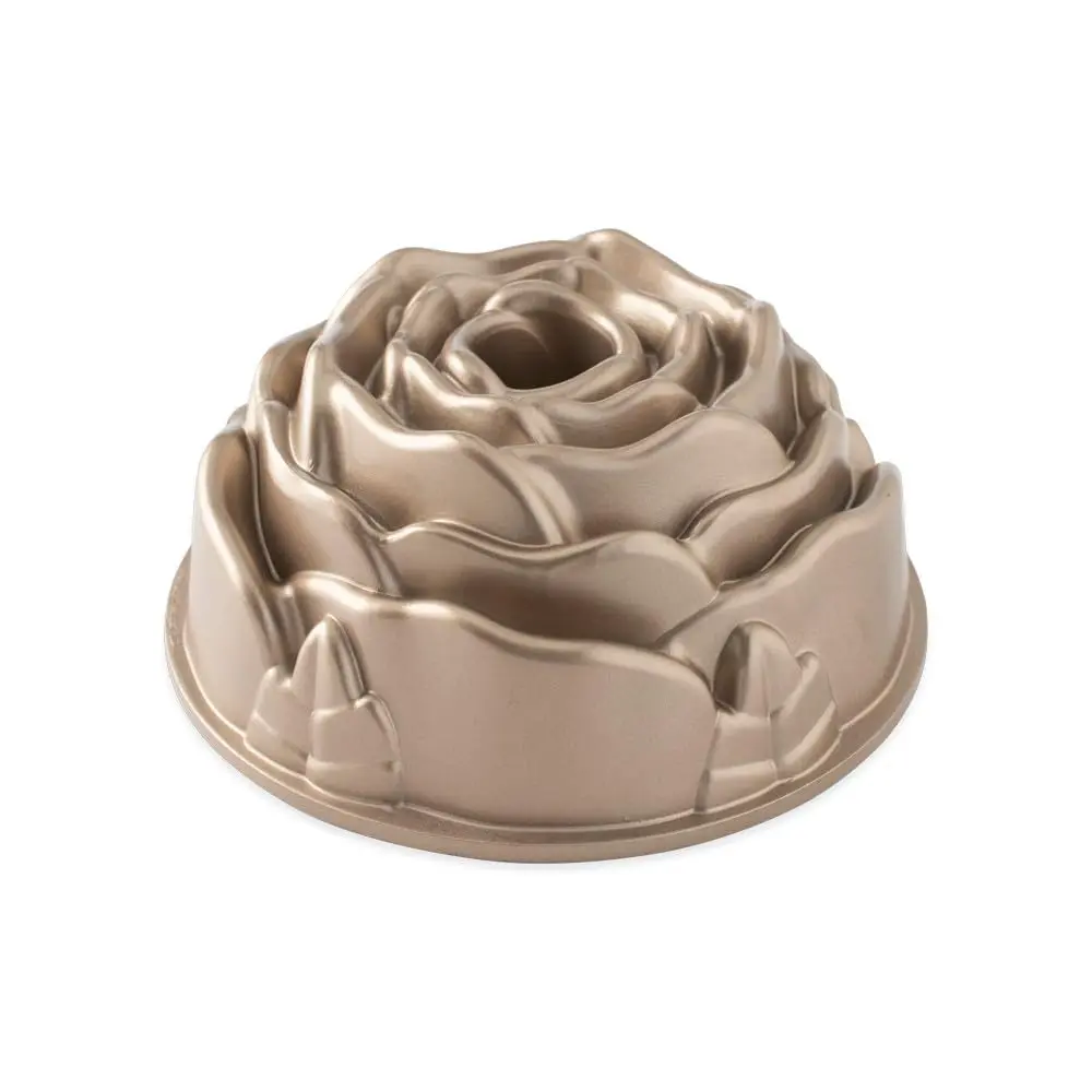 Nordic Ware Rose Cast Aluminum Bundt Pan | 10-Cup Capacity, Even Baking, Nonstick, Made in USA - main product image