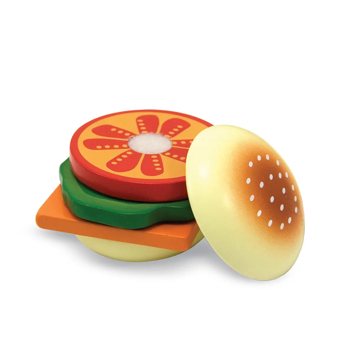 Melissa & Doug Wooden Sandwich-Making Pretend Play Food Set for Kids Ages 3+ | 16 Wooden Ingredients, Realistic Details - view 4