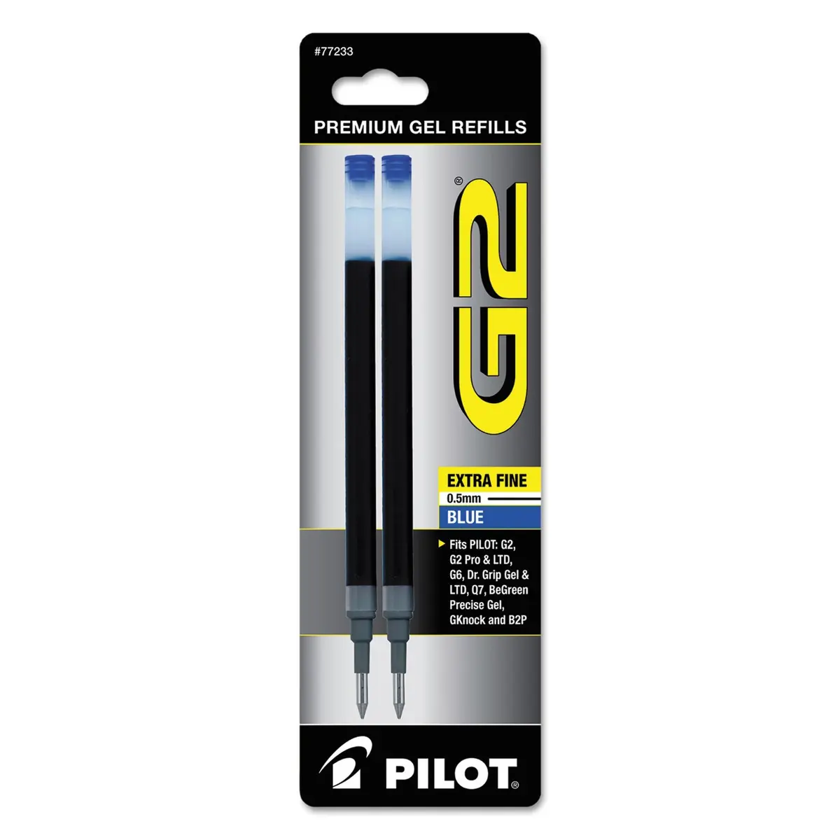 Pilot G2 Gel Ink Refills Extra Fine Point 0.5 mm | Vibrant, Smudge-Resistant Blue Ink - main product image