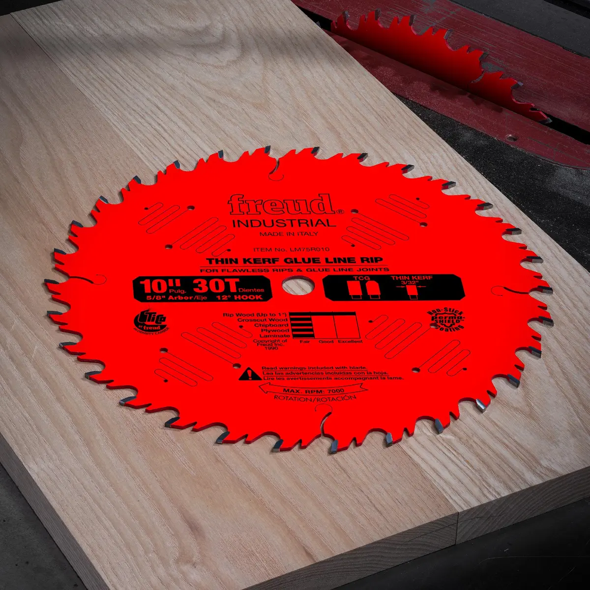 Freud 10-Inch 30 Tooth TCG Glue Line Ripping Saw Blade | Heavy-Duty, Smooth Finish, Long Life - view 9