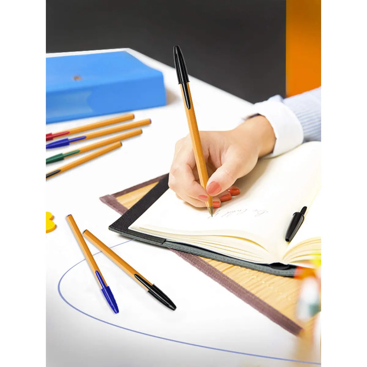 BIC Orange Fine Ballpoint Pen 0.8mm | Long-Lasting Ink, Precise Fine Point (20 Pack) - view 2