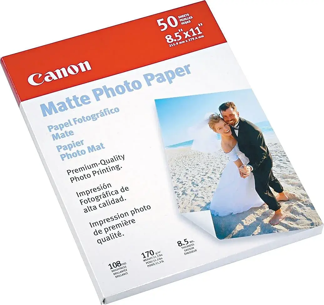 Canon Photo Paper Plus Matte 8.5 x 11 Inch (21.6 x 27.9 cm) | 50 Sheets - view 2