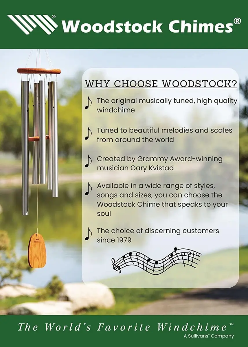 Woodstock Chimes Zenergy Duo Hand Bell Chime 7.5" (19 cm) | Tuned for Meditation & Relaxation - view 5