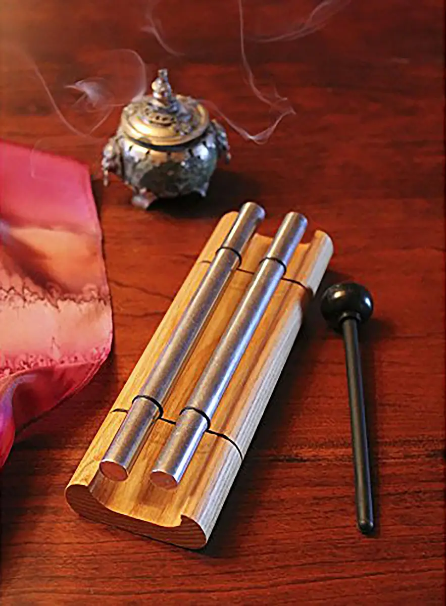 Woodstock Chimes Zenergy Duo Hand Bell Chime 7.5" (19 cm) | Tuned for Meditation & Relaxation - view 2