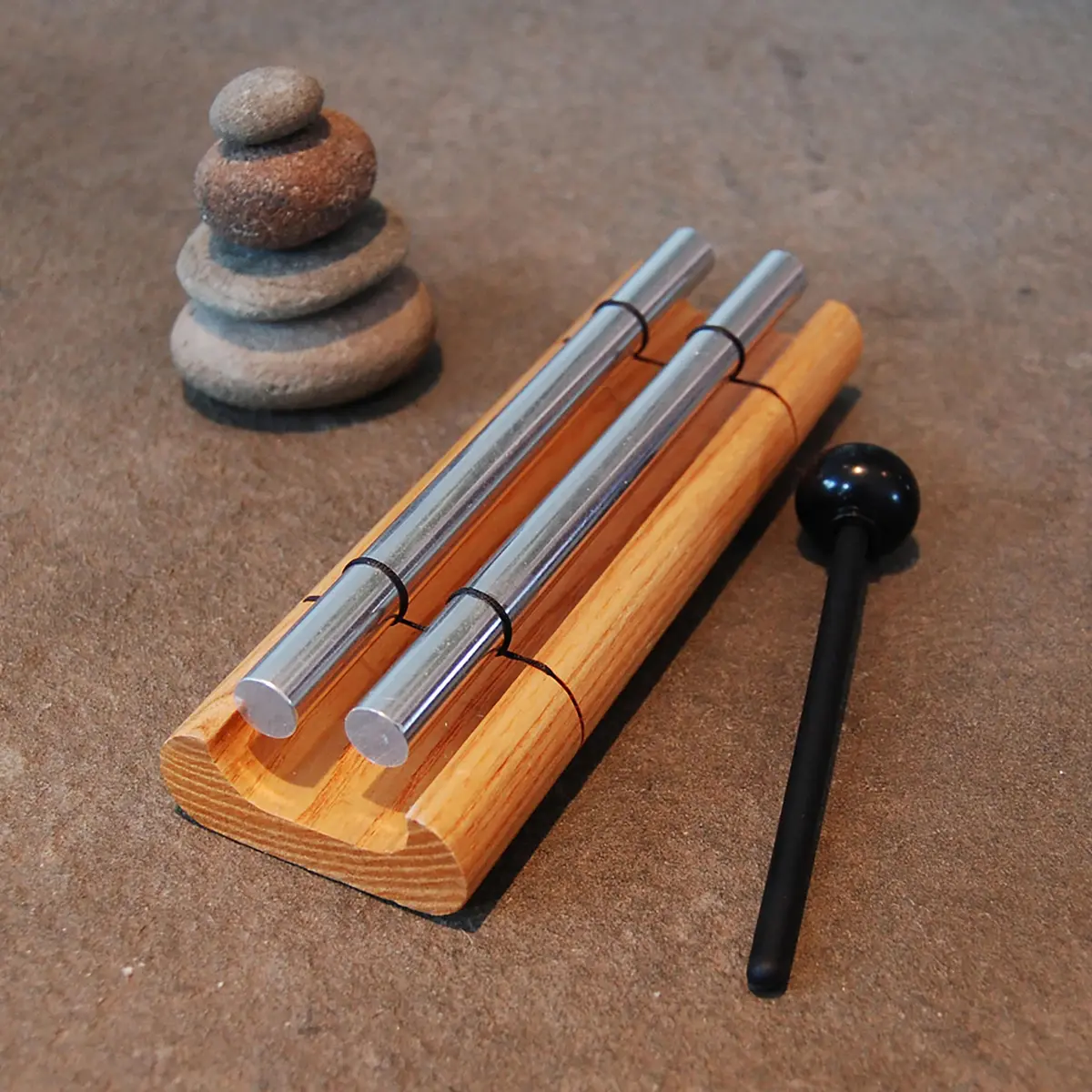 Woodstock Chimes Zenergy Duo Hand Bell Chime 7.5" (19 cm) | Tuned for Meditation & Relaxation - view 4