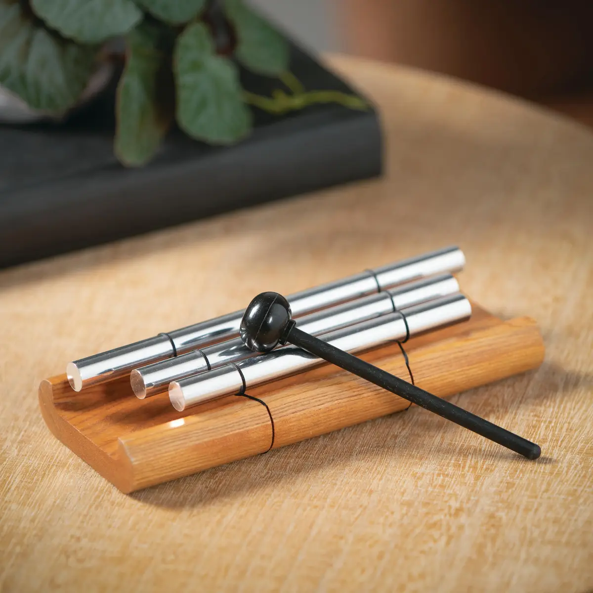 Woodstock Wind Chimes Zenergy Trio Hand Chime, Silver (7.7") Musically Tuned for Meditation, Yoga & Mindfulness - view 5