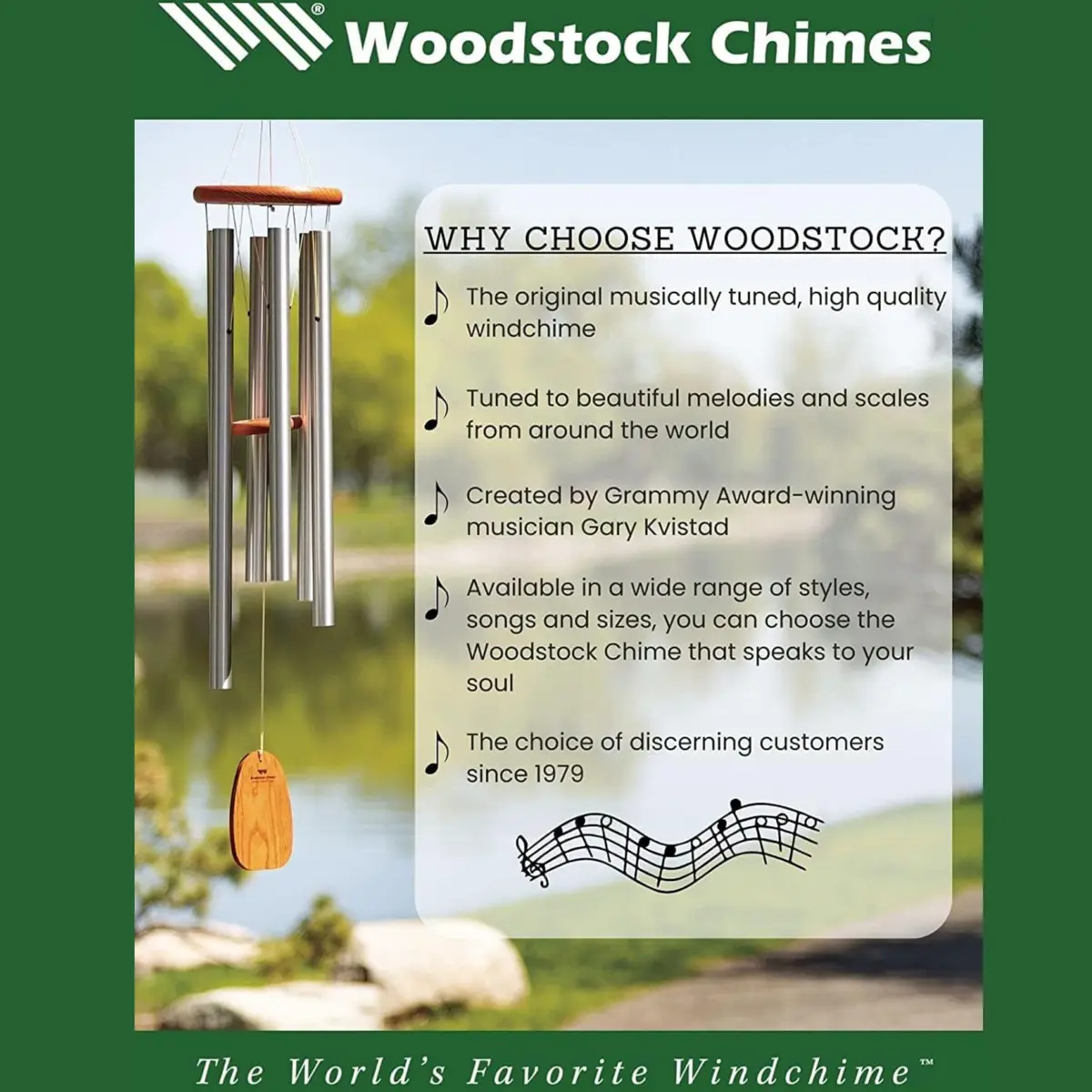 Woodstock Chimes Zenergy Solo Hand Chime, Silver 18 cm (7") | Tuned for Meditation, Yoga, and Mindfulness - view 6