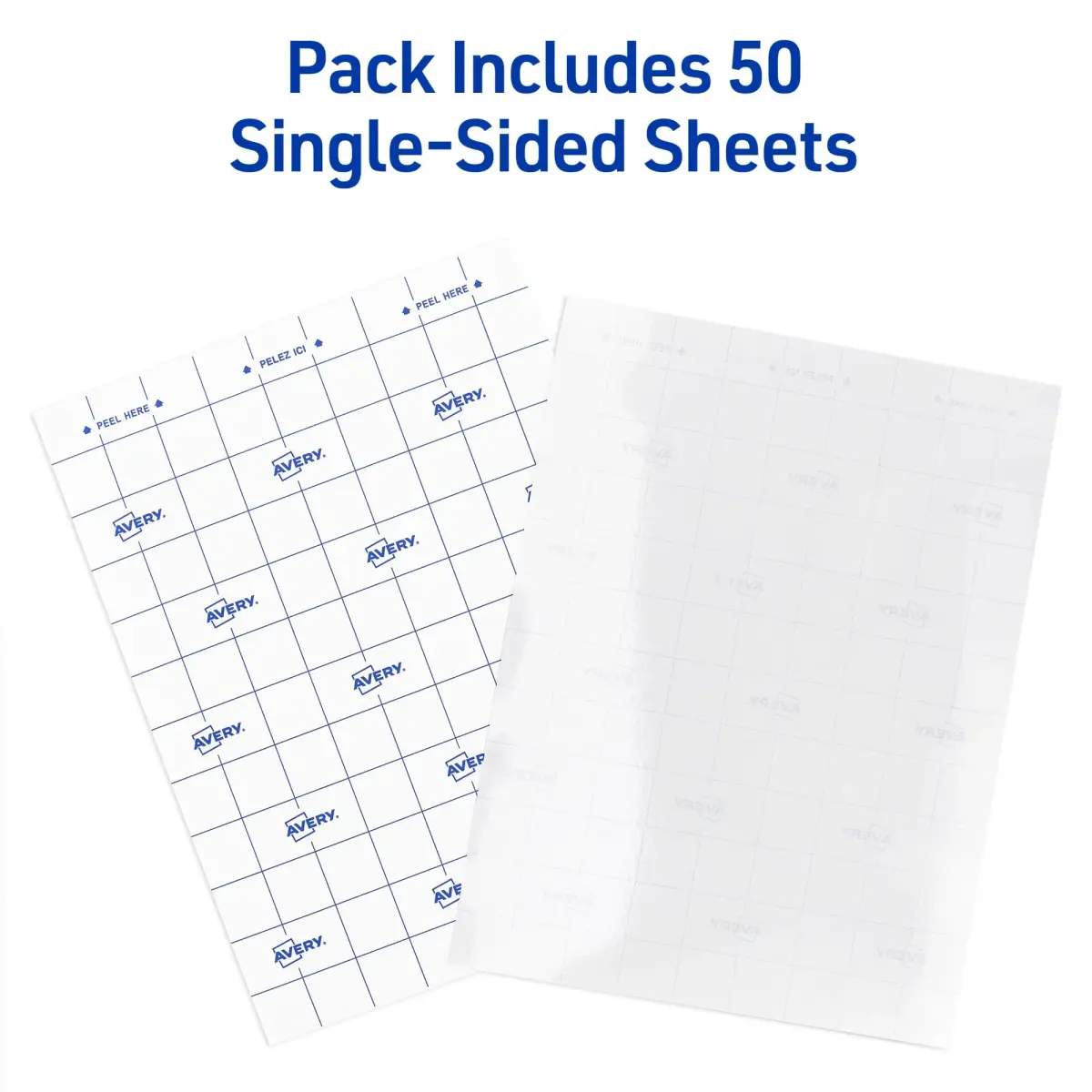 Avery Clear Laminating Sheets 9" x 12" Permanent Self-Adhesive 50 Sheets | Protect Documents Photos Signs - view 2