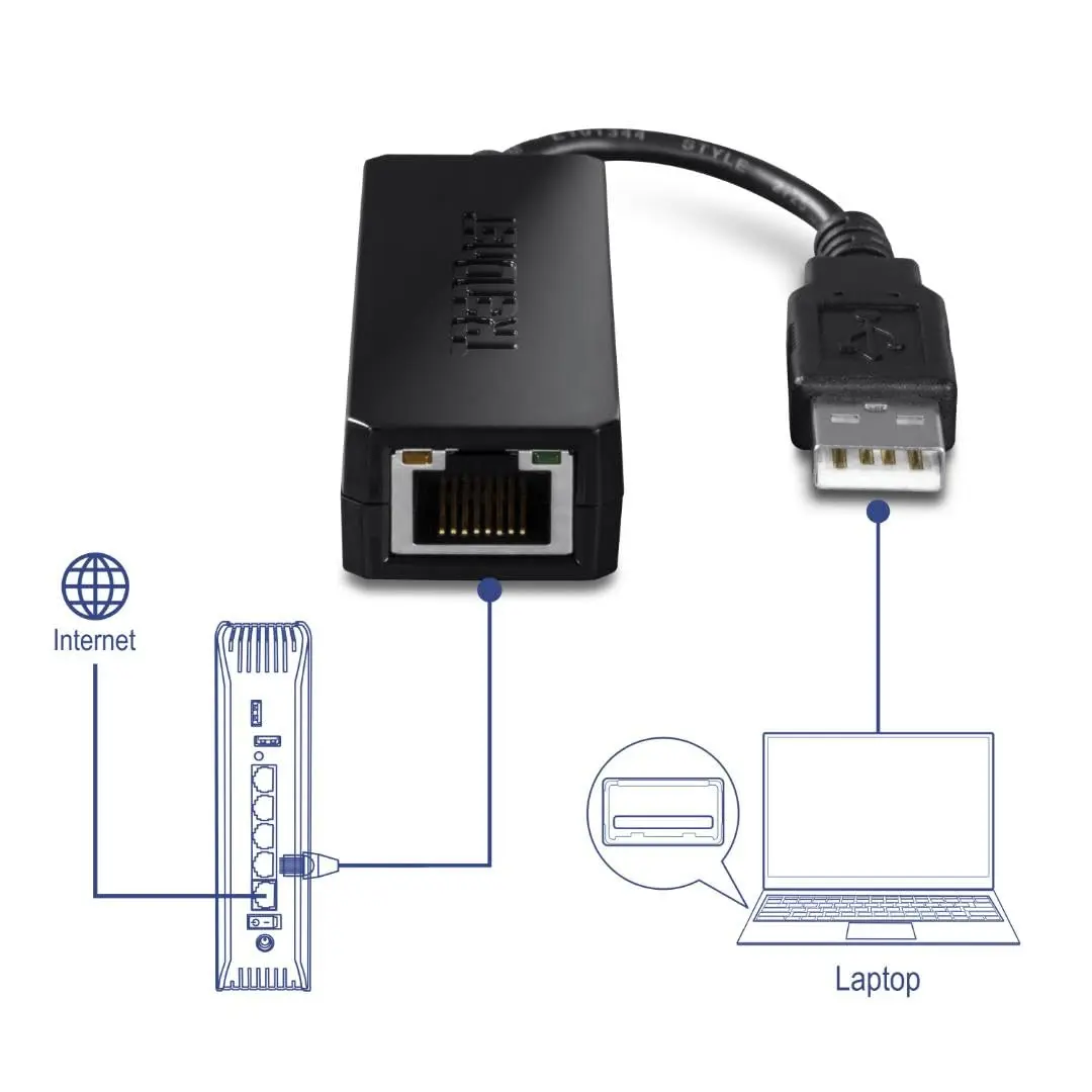 TRENDnet USB 2.0 to Fast Ethernet Adapter TU2-ET100 | 10/100 Mbps Network Interface, Compatible with Windows & Mac - view 4
