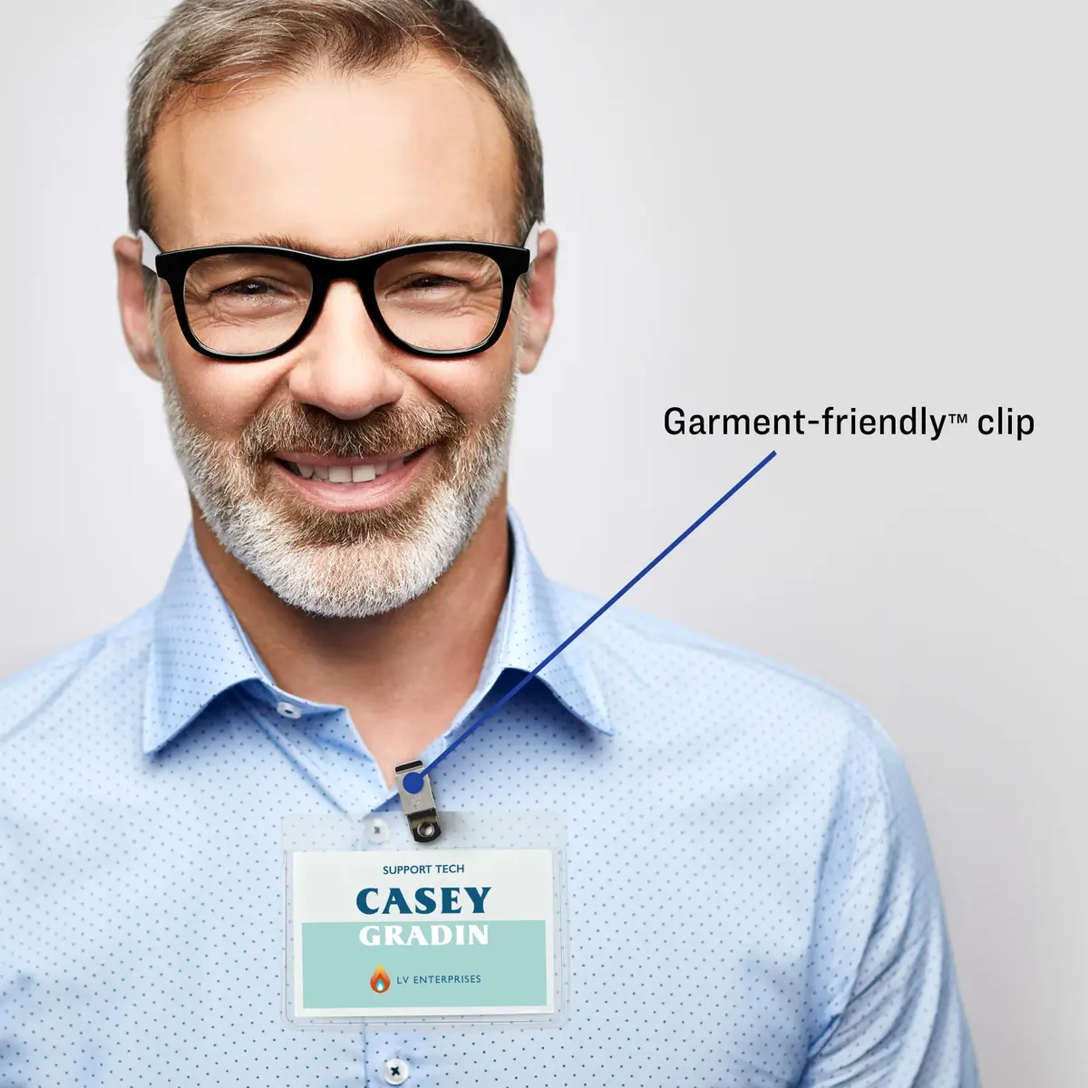 Avery Clip Style Name Tags, 2.25" x 3.5" | Reusable, Professional Badge Holders for ID & Events - view 2