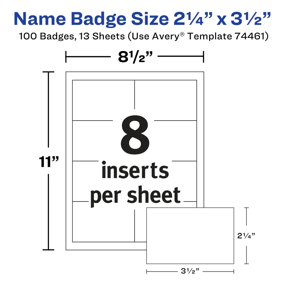 Avery Clip Style Name Tags, 2.25" x 3.5" | Reusable, Professional Badge Holders for ID & Events - view 4