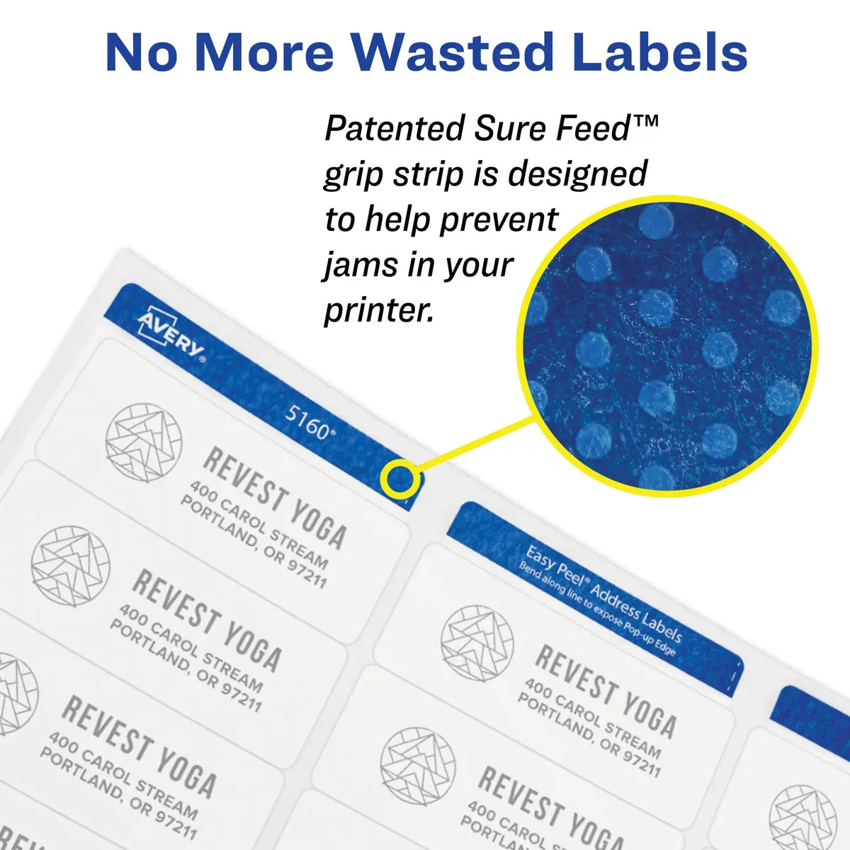Avery Printable Address Labels 0.75" x 2.25" Matte White 750 Labels | Sure Feed Technology for Laser & Inkjet Printers - view 2