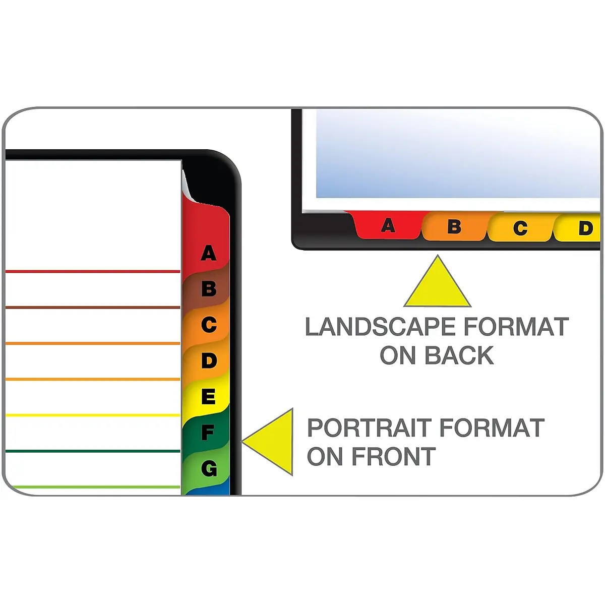 Cardinal Binder Dividers, A–Z Tab, Reversible Multicolor, Lettered, 1 Set (60218) | Customizable Table of Contents - view 4