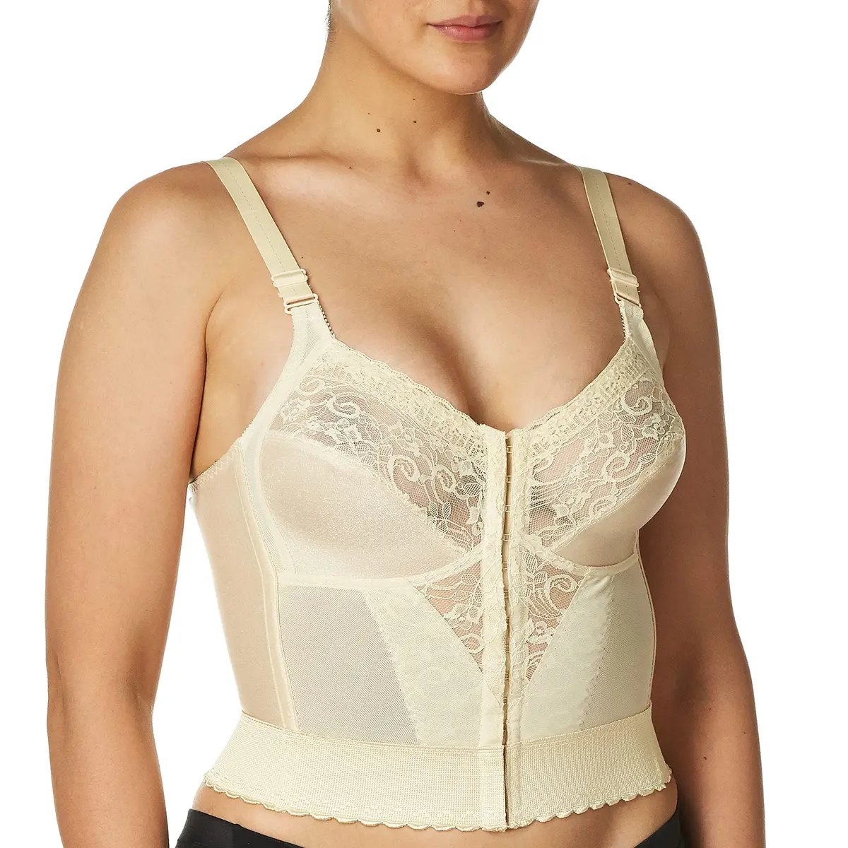 Carnival Women's Front Closure Longline Champagne 36D | Supportive, Comfortable & Youthful Fit - view 2