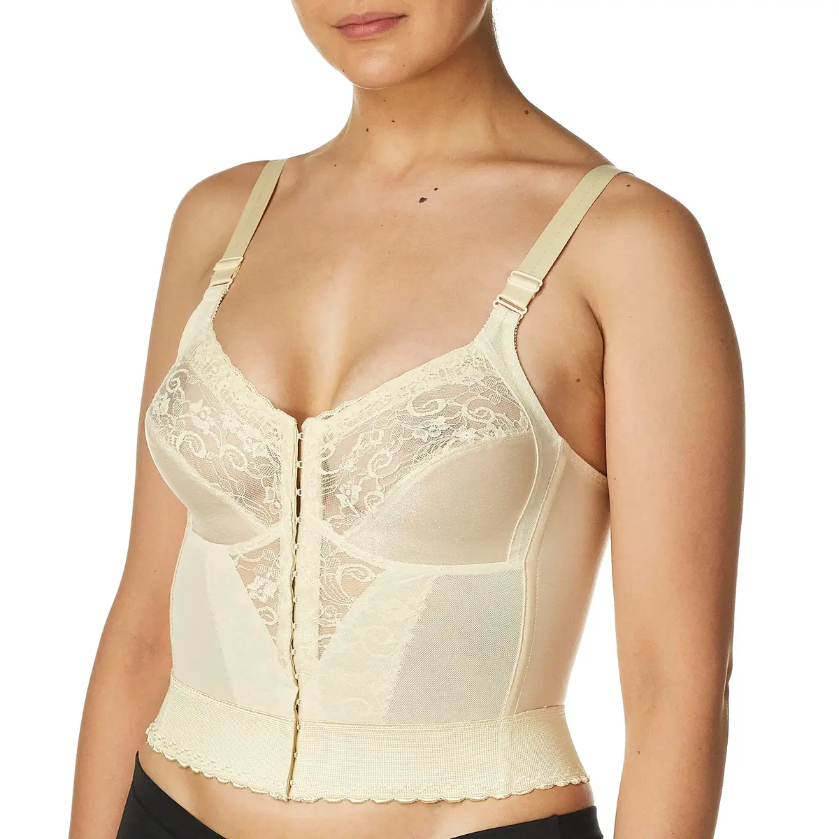 Carnival Women's Front Closure Longline Champagne 36D | Supportive, Comfortable & Youthful Fit - view 3