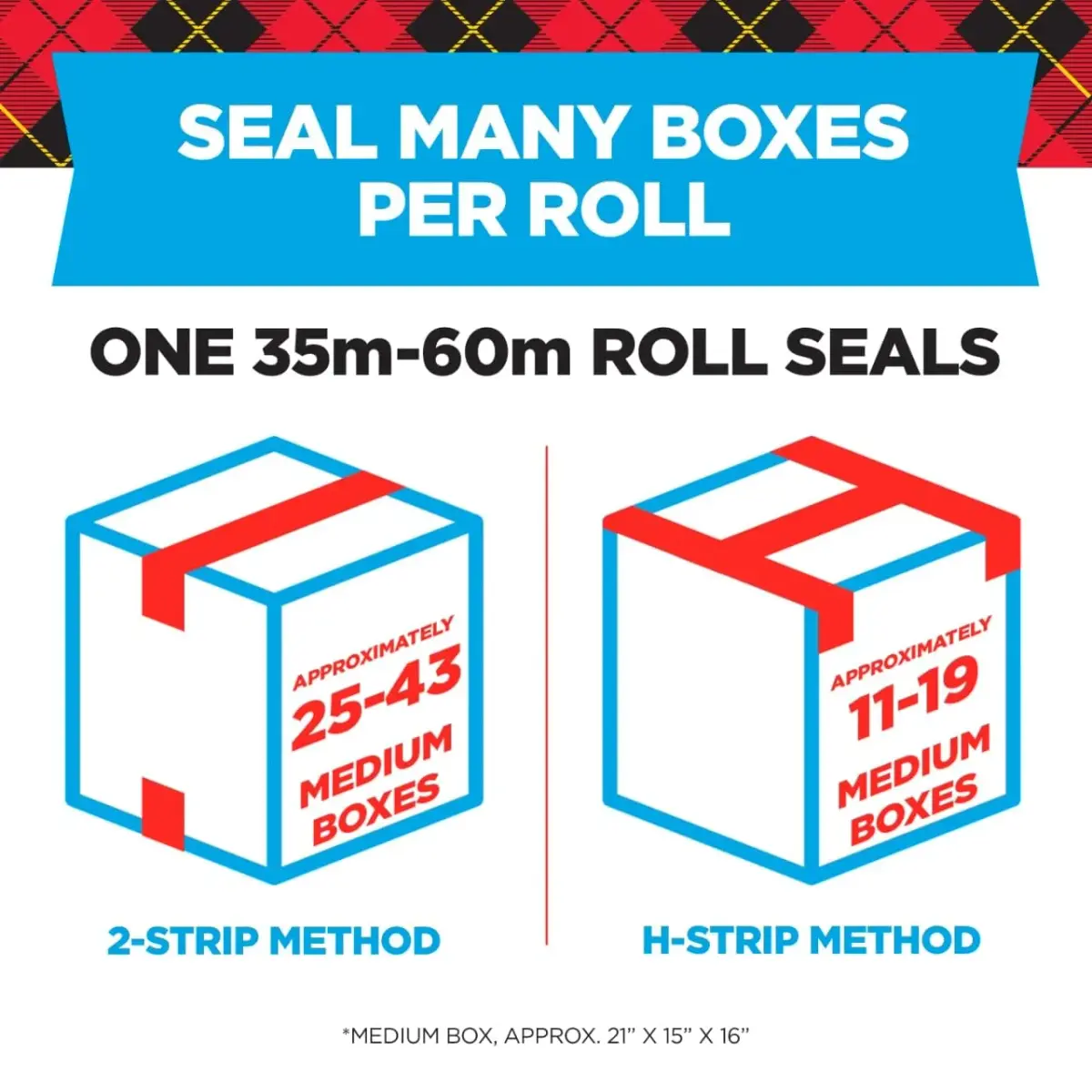 Scotch Heavy Duty Shipping Packing Tape Clear Adhesive Tape 6 Rolls | Industrial Strength Adhesive - view 3