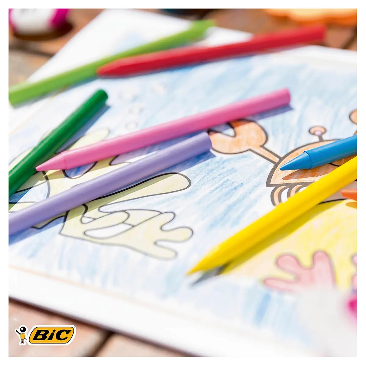 BIC Plastidecor Crayons 12 Pack | Vivid, Long-Lasting, Sharpenable for Kids 30+ Months - view 2