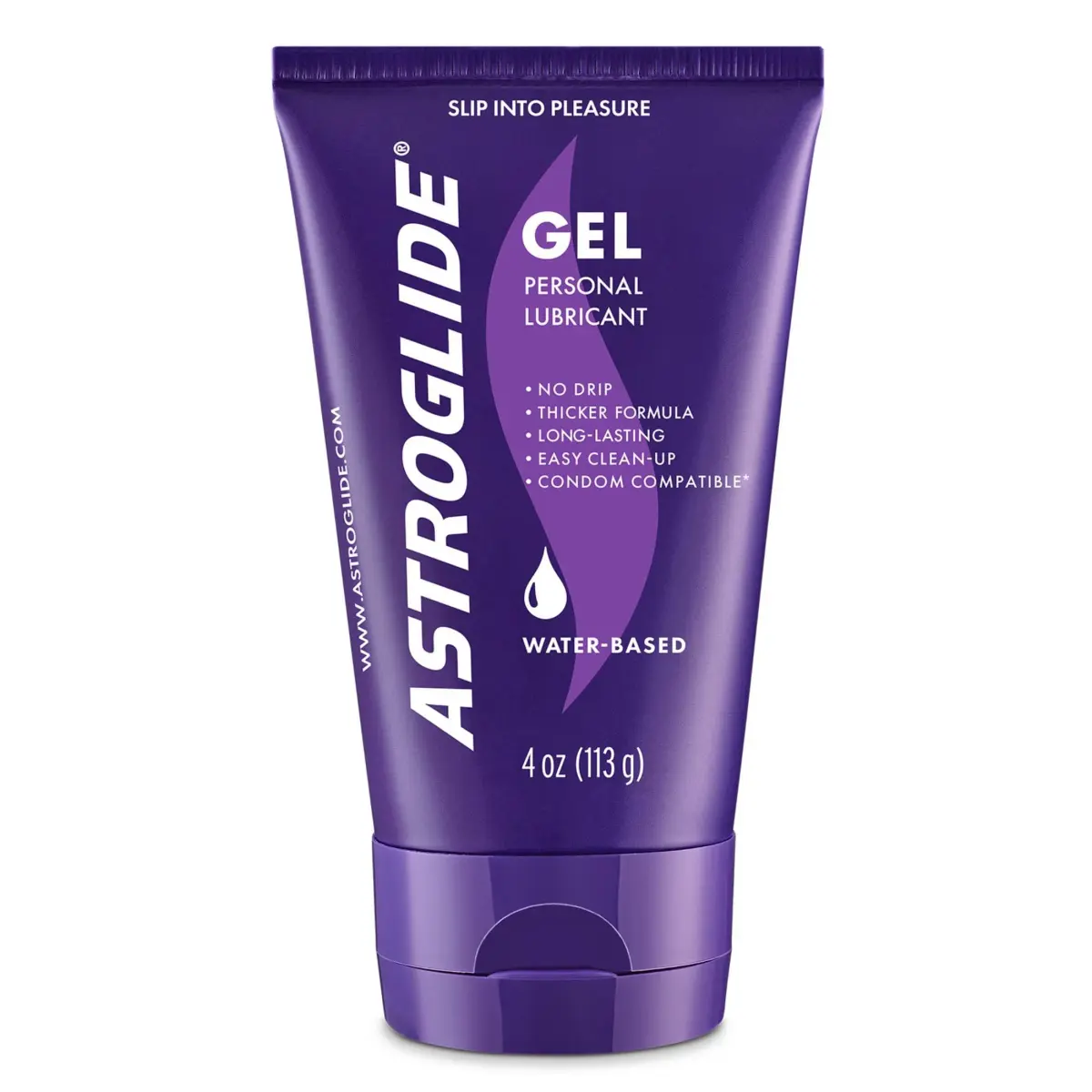 Astroglide Water-Based Gel Personal Lubricant 118ml (4 Fl Oz) | No Drip, Hypoallergenic Formula - main product image