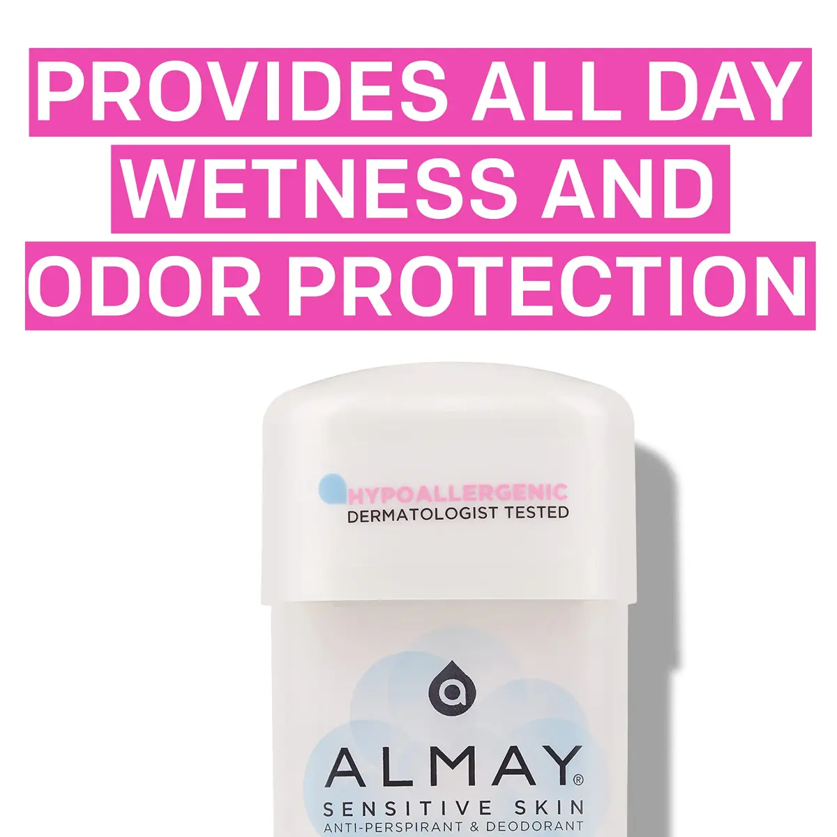 Almay Hypoallergenic Gel Antiperspirant Deodorant for Women, Fragrance Free, 66.5ml (2.25 Oz) | Dermatologist Tested for Sensitive Skin - view 4