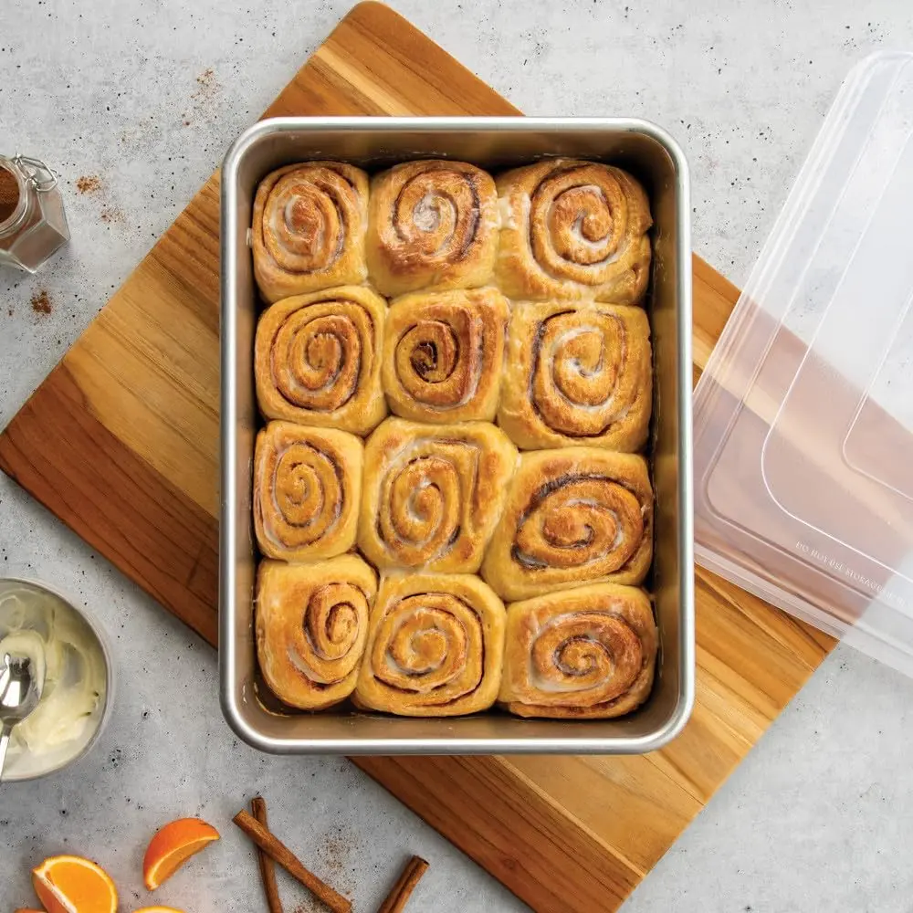 Nordic Ware 9 x 13 Aluminum Commercial Cake Pan with Lid | Durable, Even-Baking Aluminum Pan in USA - view 4