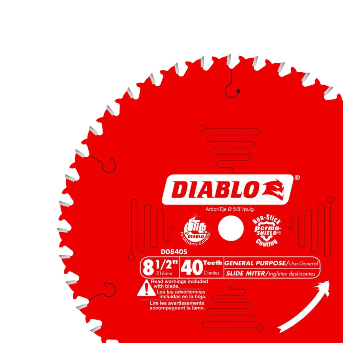 Diablo General Purpose Saw Blade for Wood - 8-1/2" Dia, 40 ATB Teeth | Precision Crosscut & Long Life - view 3