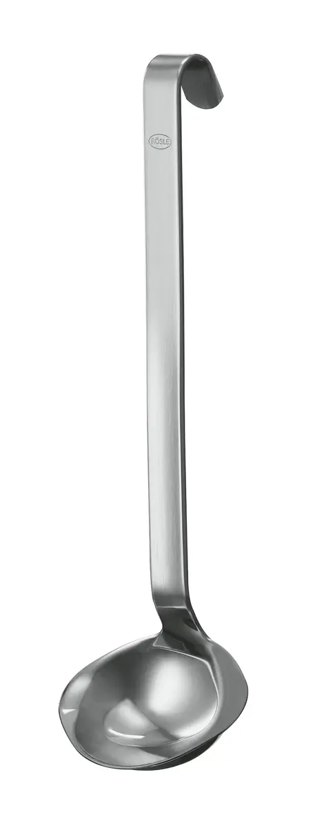 Rösle Stainless Steel Sauce Ladle, Hooked Handle, 2-Ounce | German Design, Precise Pouring, 9.9" Length - main product image