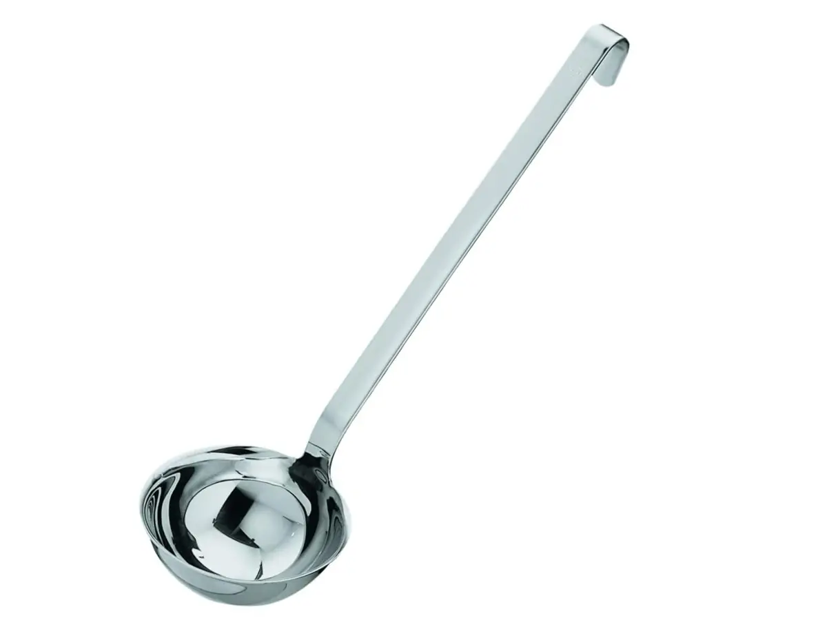 Rösle Stainless Steel Hooked Handle Ladle with Pouring Rim, 70ml | Versatile Liquid Portioning Tool - view 4