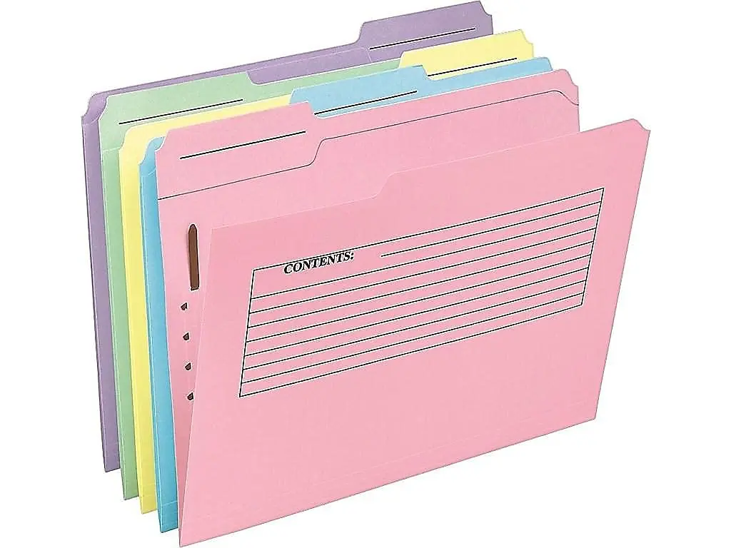 Pendaflex Printed Notes Folders with Fastener, Letter Size, Assorted Colors (Pack of 30) | SFI Certified Paper - view 2