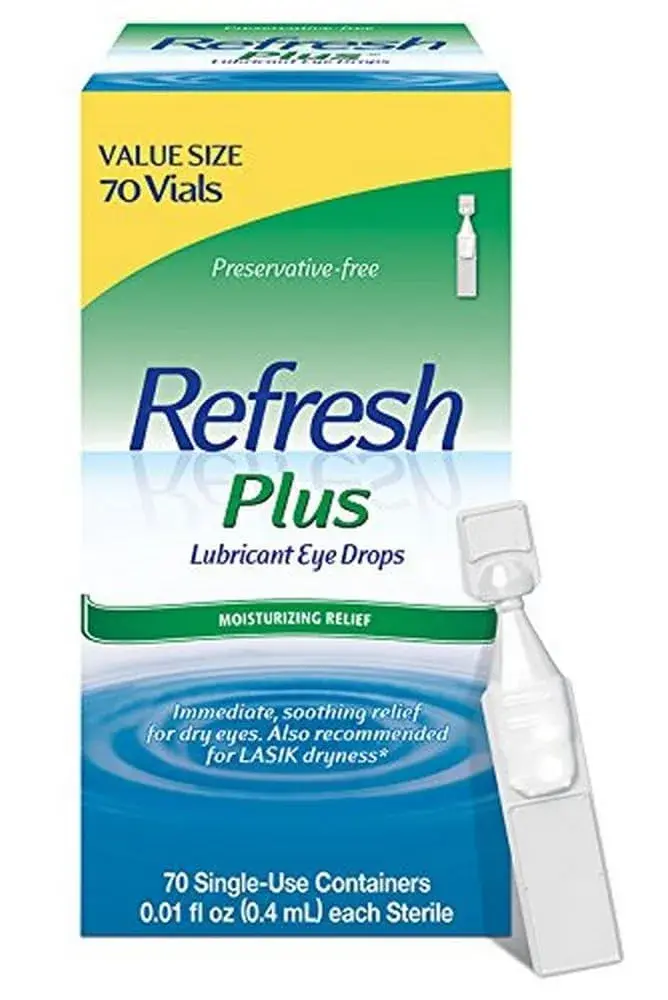 Refresh Plus Lubricant Eye Drops Preservative-Free Artificial Tears 0.4 mL (0.01 Fl Oz) | FDA Approved Medication - main product image